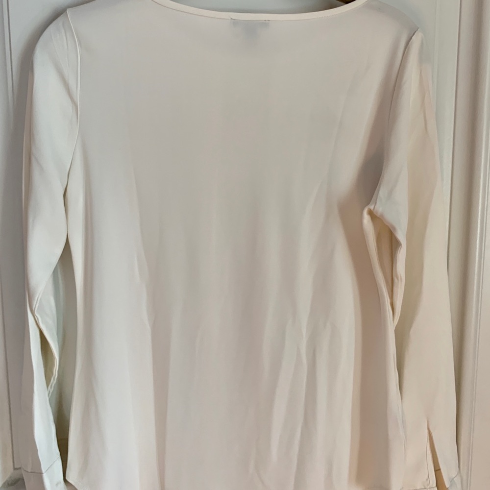 Ann Taylor Long Sleeve Cream Blouse - Picture 3 of 3